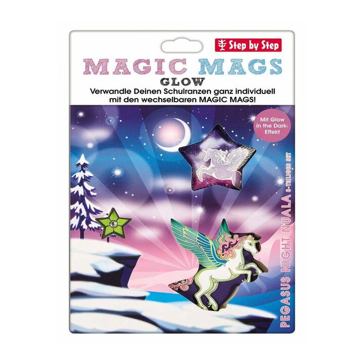 STEP BY STEP Magnetapplikation Magic Mags Glow Pegasus Night Nuala (Blau, Weiss)
