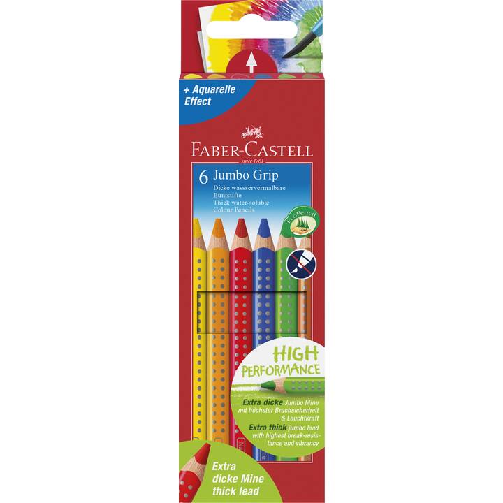FABER-CASTELL Crayons de couleur (Multicolore, 6 pièce)
