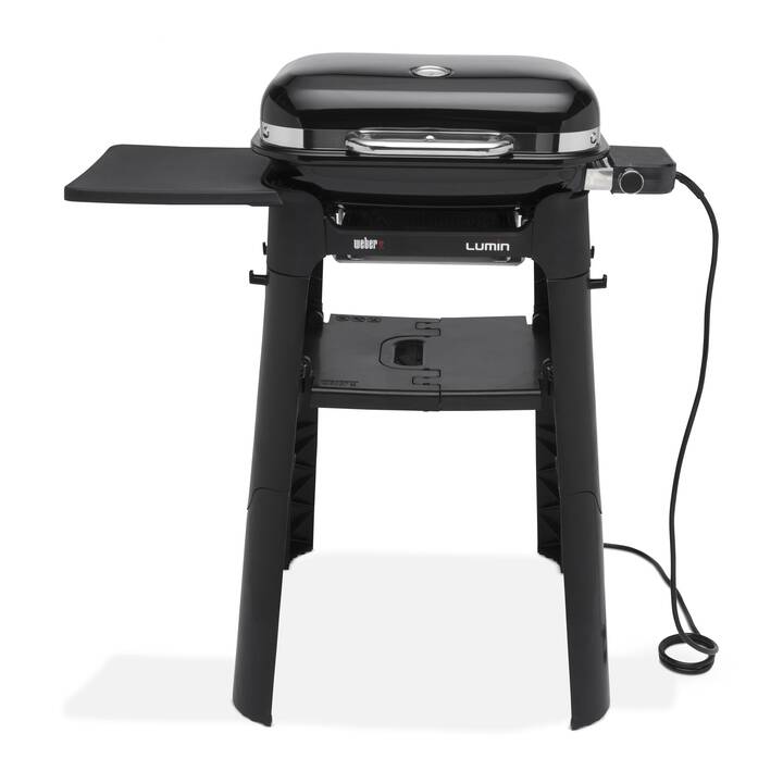 WEBER Lumin Compact w/stand Elektrogrill (Silber, Schwarz)