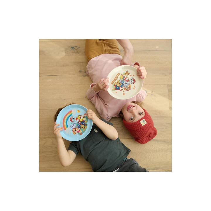 Koziol CONNECT PAW PATROL Kindergeschirr-Set – 3-teilig (Teller, Schale, Becher), Blau, Bruchsicher