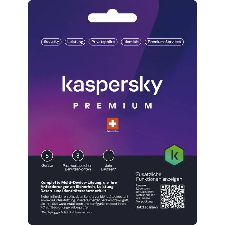 KASPERSKY LAB Premium (Licence, 5x, 12 Mois, Allemand)