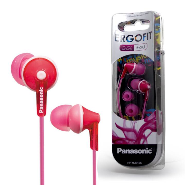 PANASONIC RP-HJE125E-P (In-Ear, Pink) - Interdiscount