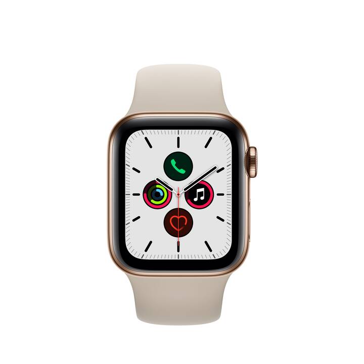 APPLE Watch Series 5 GPS + LTE Gold/Stein (40 mm, Edelstahl, Silikon) -  Interdiscount
