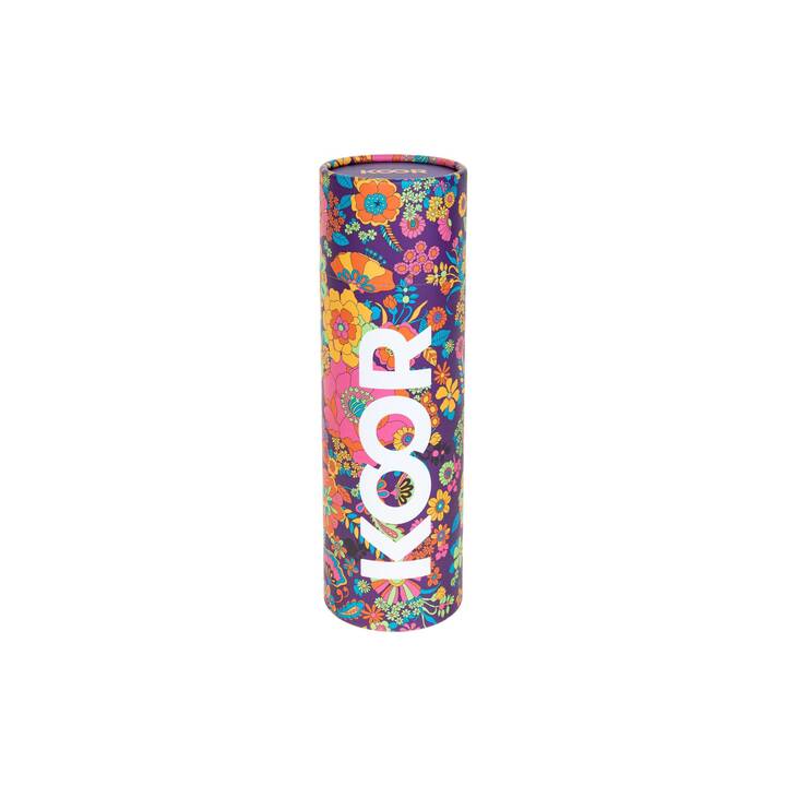 KOOR Bottiglia sottovuoto Flower Power (0.5 l, Giallo, Arancione, Porpora, Pink, Multicolore)