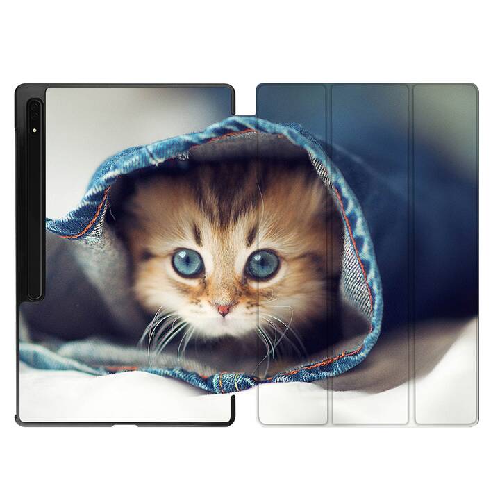 EG coque pour Samsung Galaxy Tab S8 Ultra 14.6" (2022) - Marron - Chats
