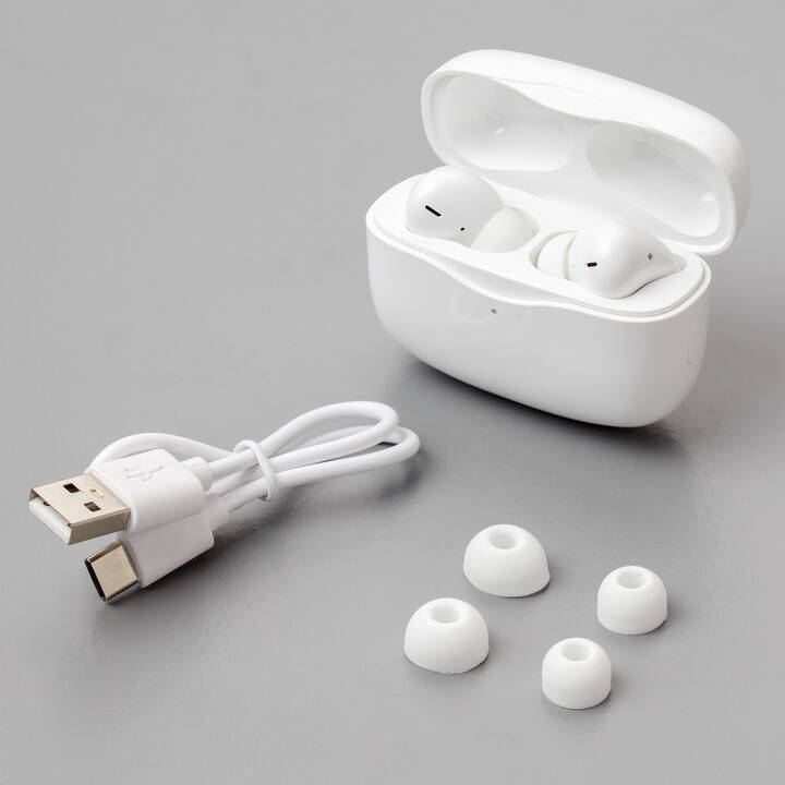 INTERTRONIC EP-170 True Wireless (Earbud, ANC, Bluetooth 5.0, Blanc)