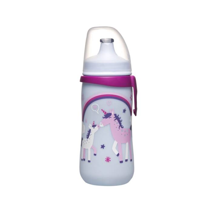 NIP Kindertrinkflasche Girl Einhorn (0.33 l, Violett, Hellblau, Blau, Pink, Rosa, Mehrfarbig)