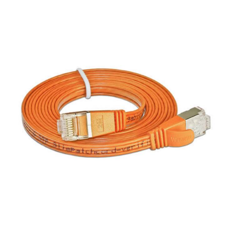WIREWIN PKW-STP-SLIM-KAT6 0.15 OR Câble réseau (RJ-45, RJ-45, 0.15 m)
