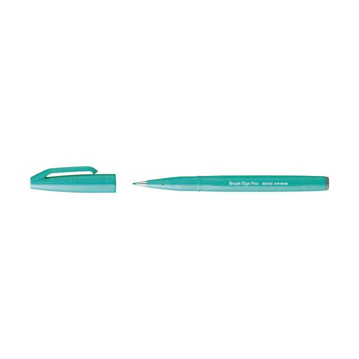 PENTEL Brush Sign Pen Crayon feutre (Vert émeraude, 1 pièce)