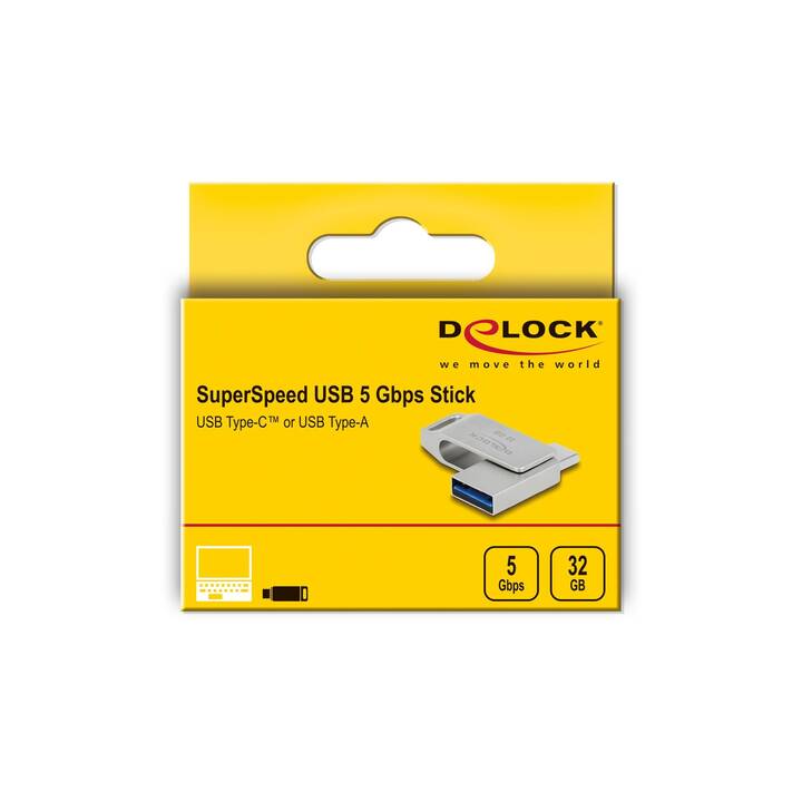 DELOCK 54074 (32 GB, USB 3.0 Typ-A, USB 3.0 Typ-C)