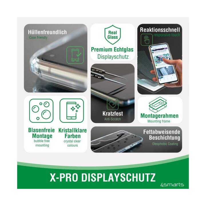 4SMARTS Displayschutzglas X-Pro (iPhone 7, iPhone SE 2020, iPhone 8, 1 Stück)