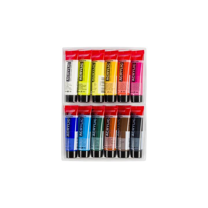 AMSTERDAM Couleur acrylique Set (12 x 20 ml, Multicolore)