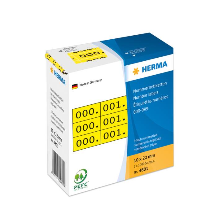 HERMA Druckeretikettenbogen (22 x 10 mm)