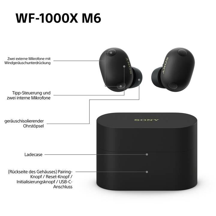 SONY WF-1000XM6 (ANC, Schwarz) - Interdiscount