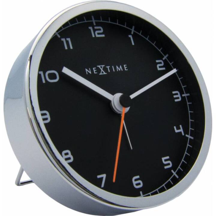 NEXTIME Klassischer Wecker (Silber, Schwarz)