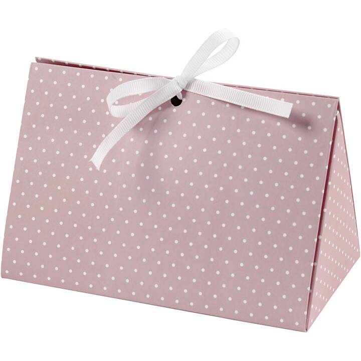 CREATIV COMPANY Boîtes cadeau Vivi Gade-Design (3 Stk, Pink, Blanc, Rose, Pointé)