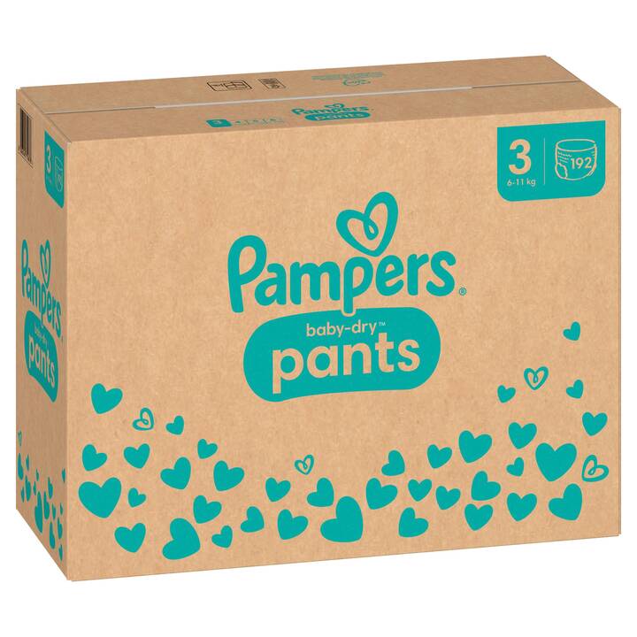 PAMPERS Baby-Dry Pants 3 (192 pièce)
