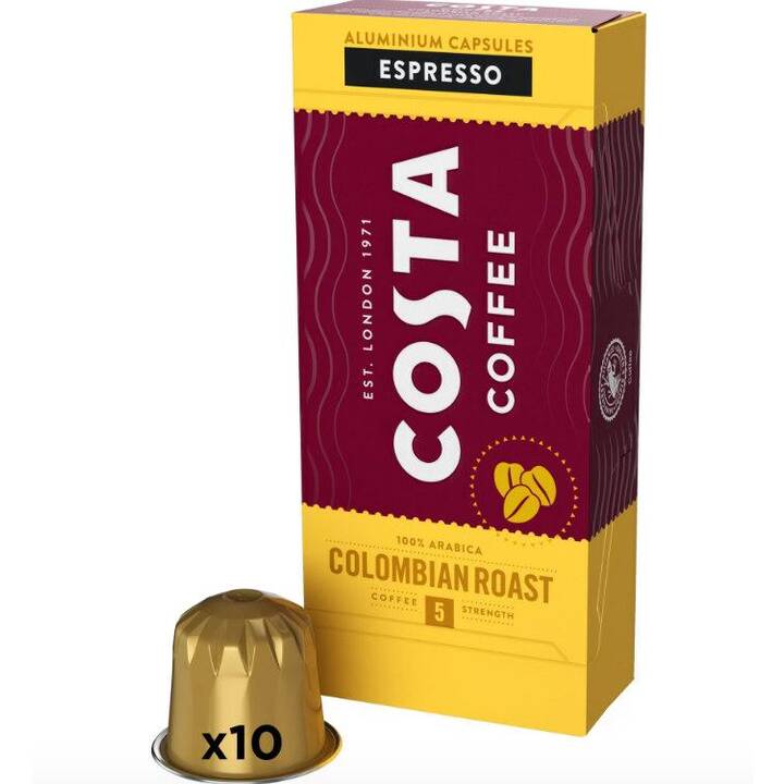 COSTA COFFEE Capsules de Café Colombia Espresso (10 pièce)