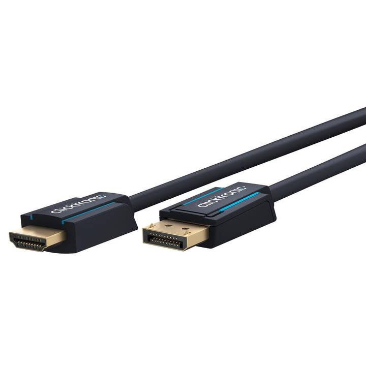 CLICKTRONIC Verbindungskabel (DisplayPort, HDMI Typ-A, 2 m)