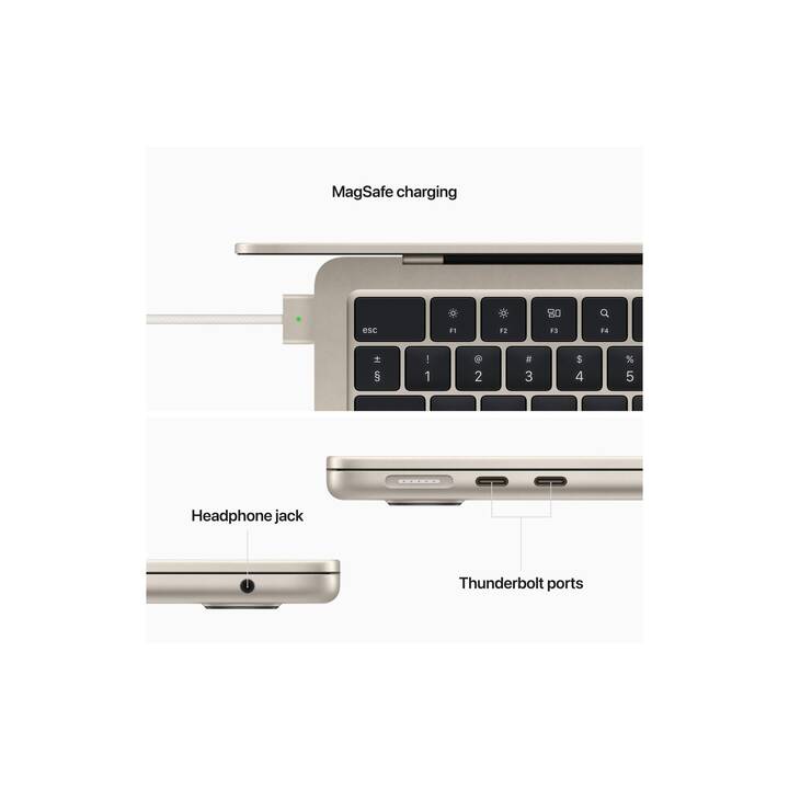 APPLE MacBook Air 2022 (13.6", Puce Apple M2, 8 GB RAM, 512 GB SSD)