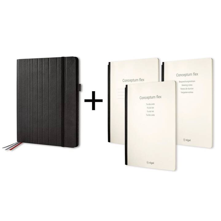 SIGEL Carnets Conceptum Flex (A4, Pré-imprimé, Carreaux, Ligné)