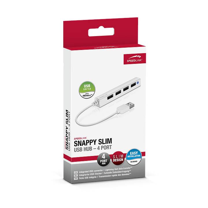 SPEEDLINK Snappy Slim (4.0 Ports, USB Type-A)