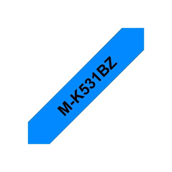 BROTHER MK531BZ Schriftband (Schwarz / Blau, 12 mm)