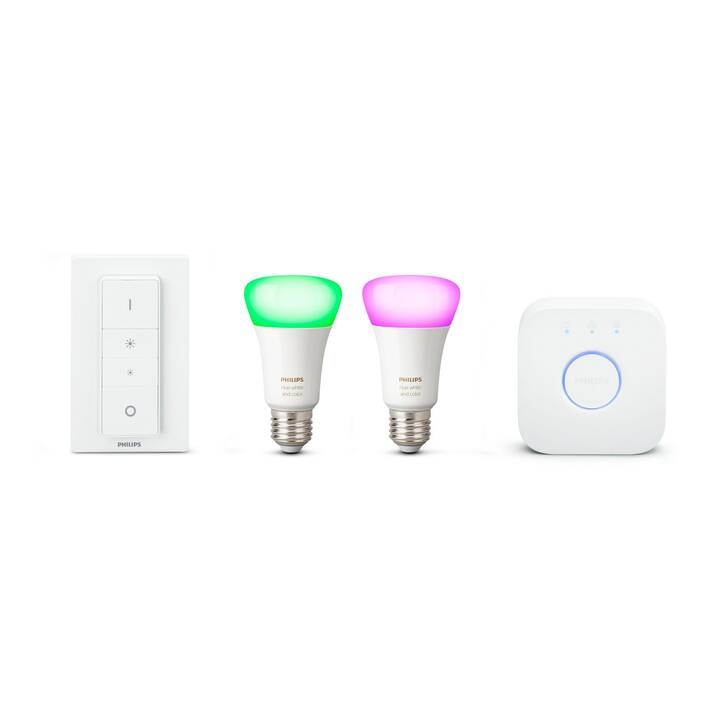 PHILIPS HUE Lampadina LED White & Color Ambiance (E27, ZigBee, Bluetooth, 9 W)