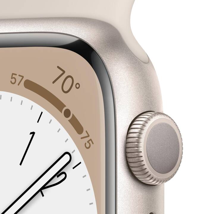 APPLE Watch Series 8 GPS (41 mm, Aluminium, Galileo, Beidou, QZSS, GLONASS, GPS)