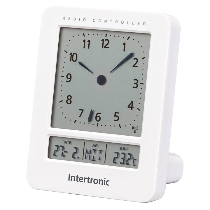 INTERTRONIC Réveil classique (Blanc)