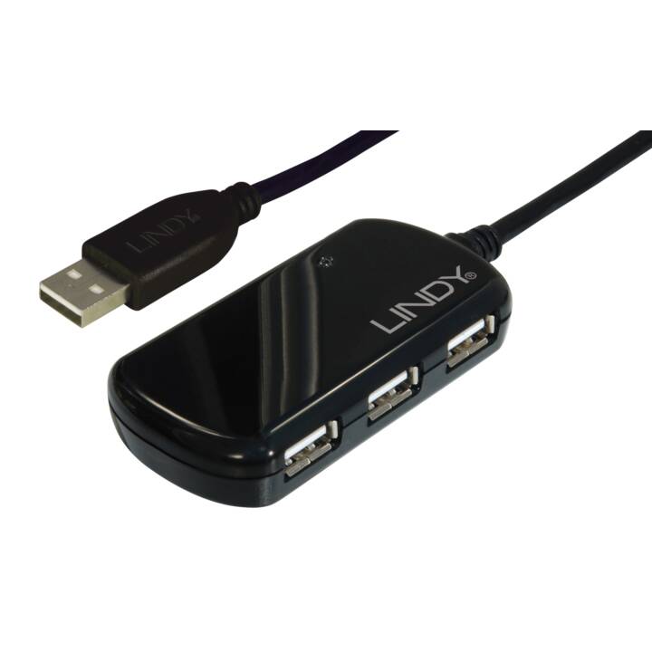 Estensione attiva LINDY USB 2.0 Pro 4 porte Hub a 4 porte