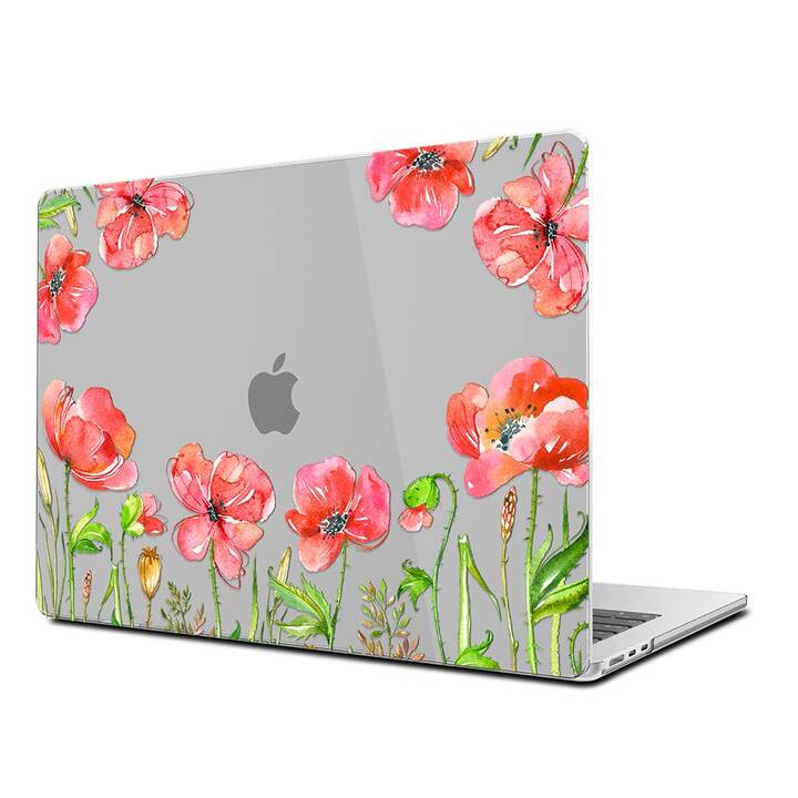 EG Coque rigide (MacBook Air 13" M3 2024, Fleurs, Rouge)