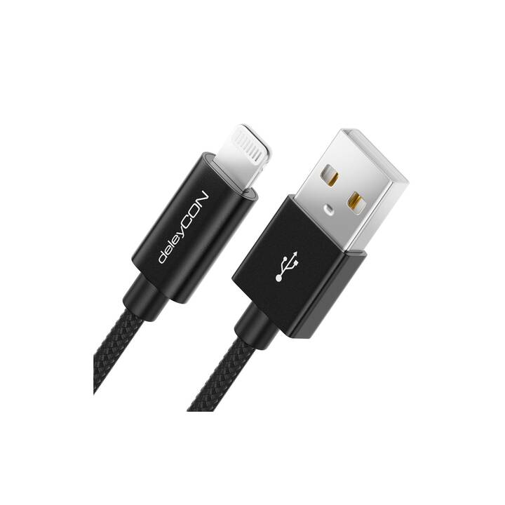 DELEYCON Cavo (Spina USB 2.0 di tipo A, Spina Lightning, 2 m)