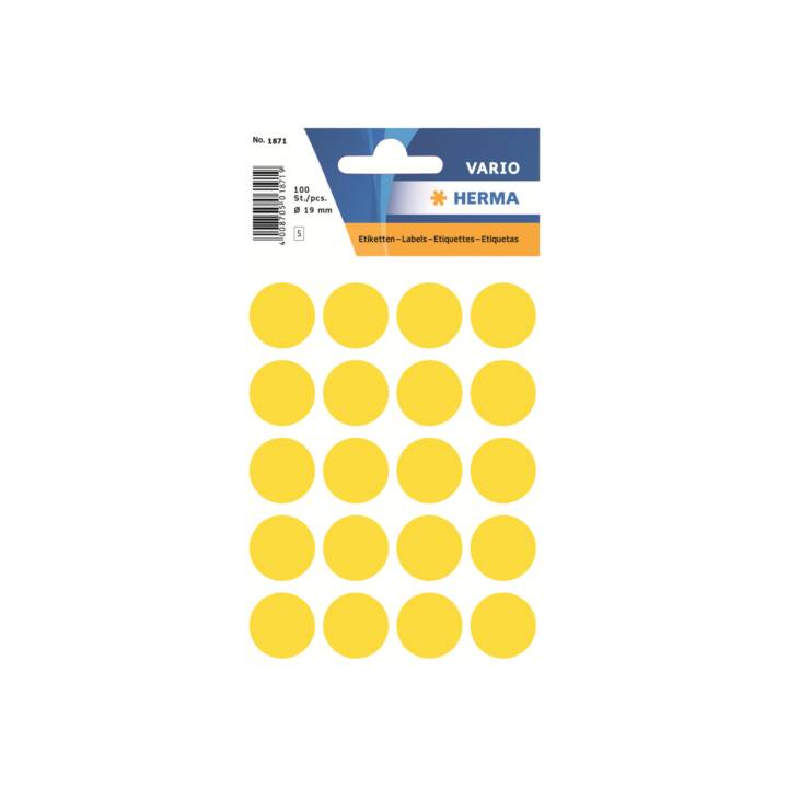 HERMA Sticker (Gelb, 100 Stück)