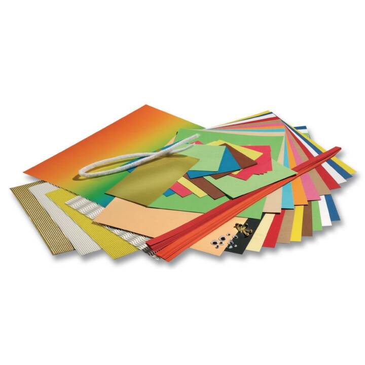 FOLIA Bastelpapier-Set 930 (Mehrfarbig, 110 Stück)