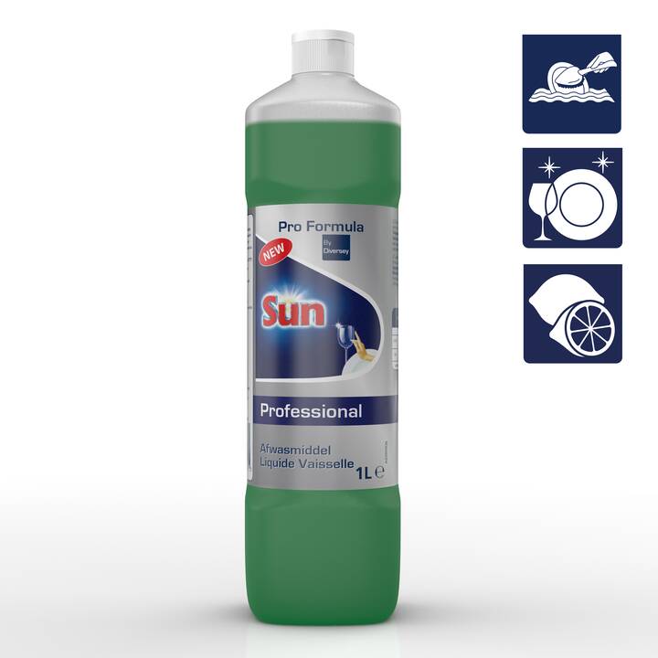 SUN Liquide vaisselle à la main Pro Citron (1000 ml, Liquide)