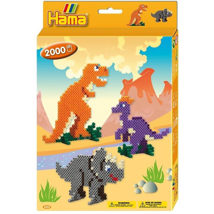 HAMA Bügelperlen Set (Dinosaurier, 2000 Stück)