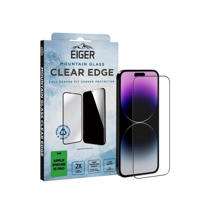 EIGER Displayschutzglas (iPhone 15 Pro, 1 Stück)