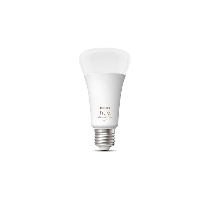 PHILIPS HUE Lampadina LED White & Color Ambiance (E27, ZigBee, Bluetooth, 15 W)