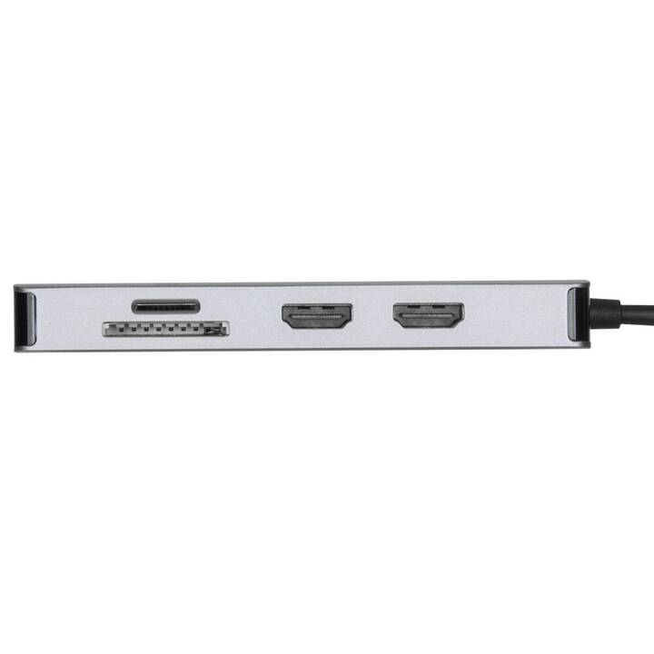 TARGUS Stations d'accueil Dual HDMI 4K (2 x HDMI, RJ-45 (LAN), 2 x USB 3.1 Typ-A)