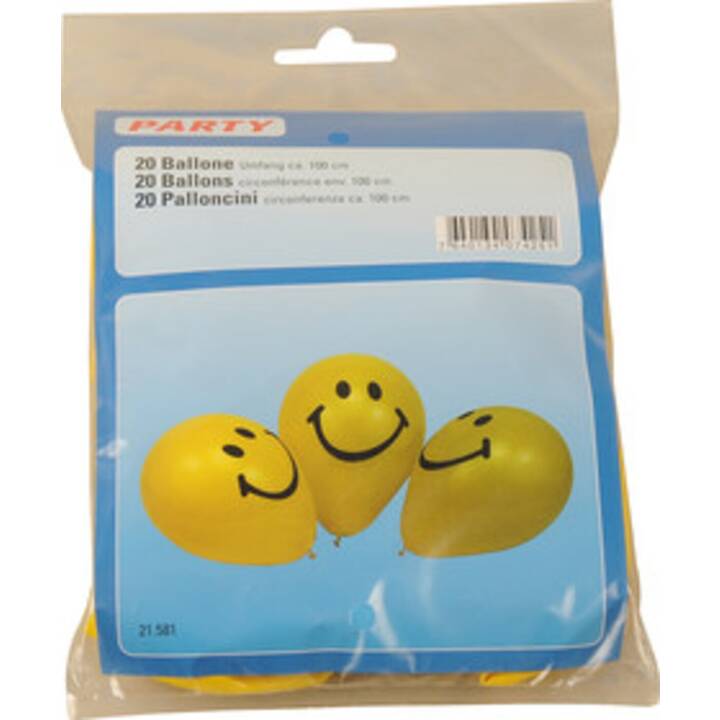 PARTY Ballon Smiley (20 Stück)