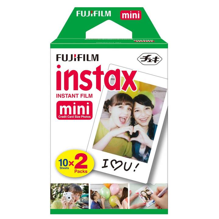 FUJIFILM White 2x10 Pellicule instantané (Instax Mini, Blanc)