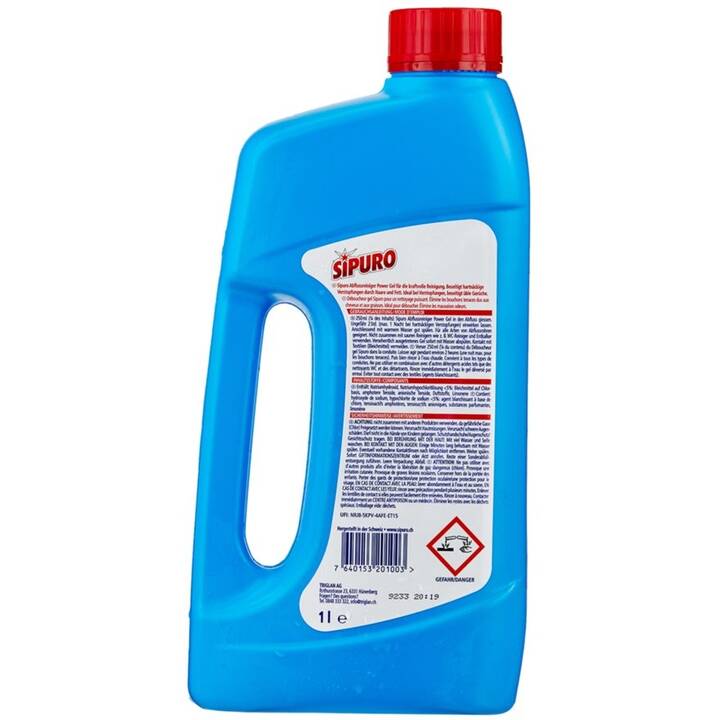 SIPURO Abflussreiniger Power Gel Liquid Cleaner (1000 ml)