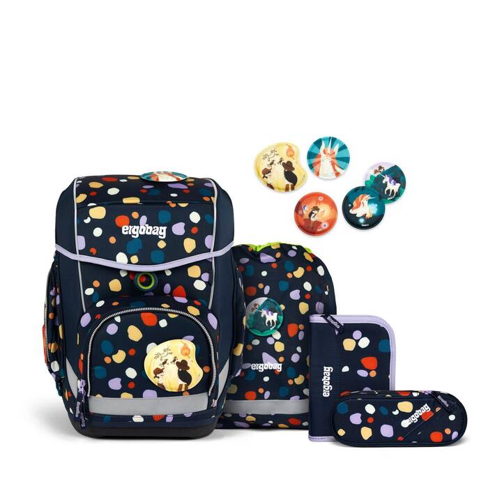 ERGOBAG Set di borse Cubo Mosaic Stone Bear (19 l, Blu)