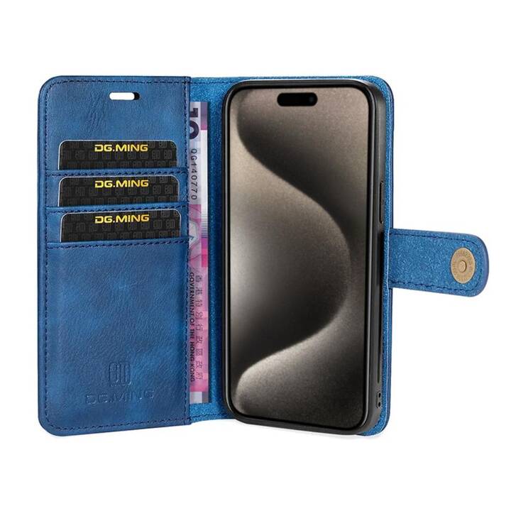 EG Couverture arrière avec porte-carte (iPhone 15, Bleu)
