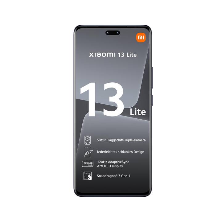 XIAOMI 13 Lite (5G, 128 GB, 6.55", 50 MP, Schwarz)