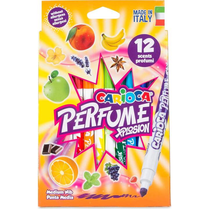 CARIOCA Perfume xplosion E-12 Crayon feutre (Multicolore, 12 pièce)