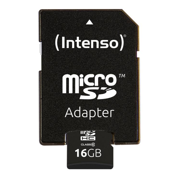 INTENSO MicroSDHC 3413470 (Class 10, 16 Go, 20 Mo/s)