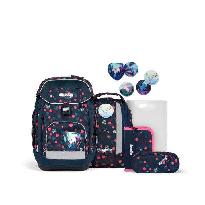 ERGOBAG Set di borse Maxi PhantBärsiewelt (24 l, Grigio, Blu scuro, Pink, Bianco)