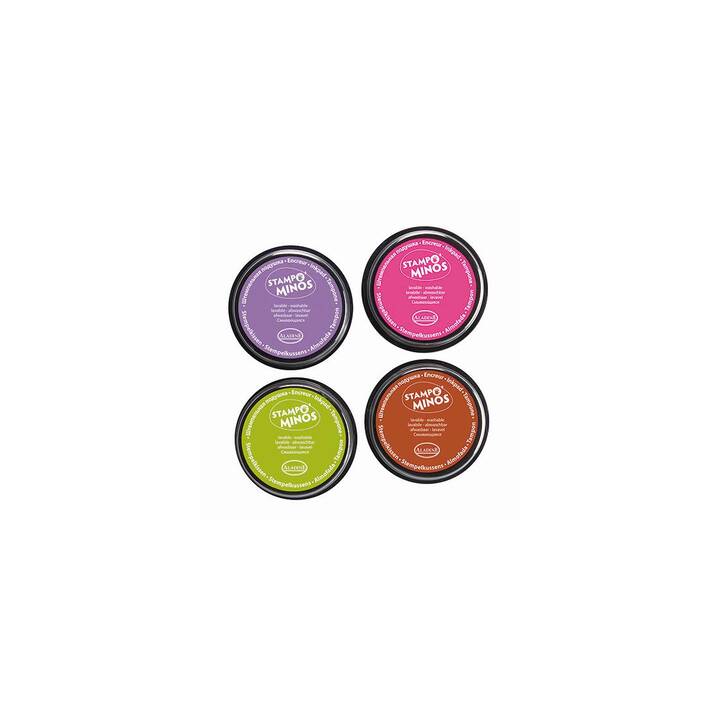 ALADINE Coussin encreur Stampo Colors (Pink, Mauve, Orange, Vert, 4 pièce)